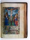MANUSCRIPT.  Illuminated Book of Hours in Latin and French on vellum, with 4 (of 5?) miniatures.  France, circa 1500